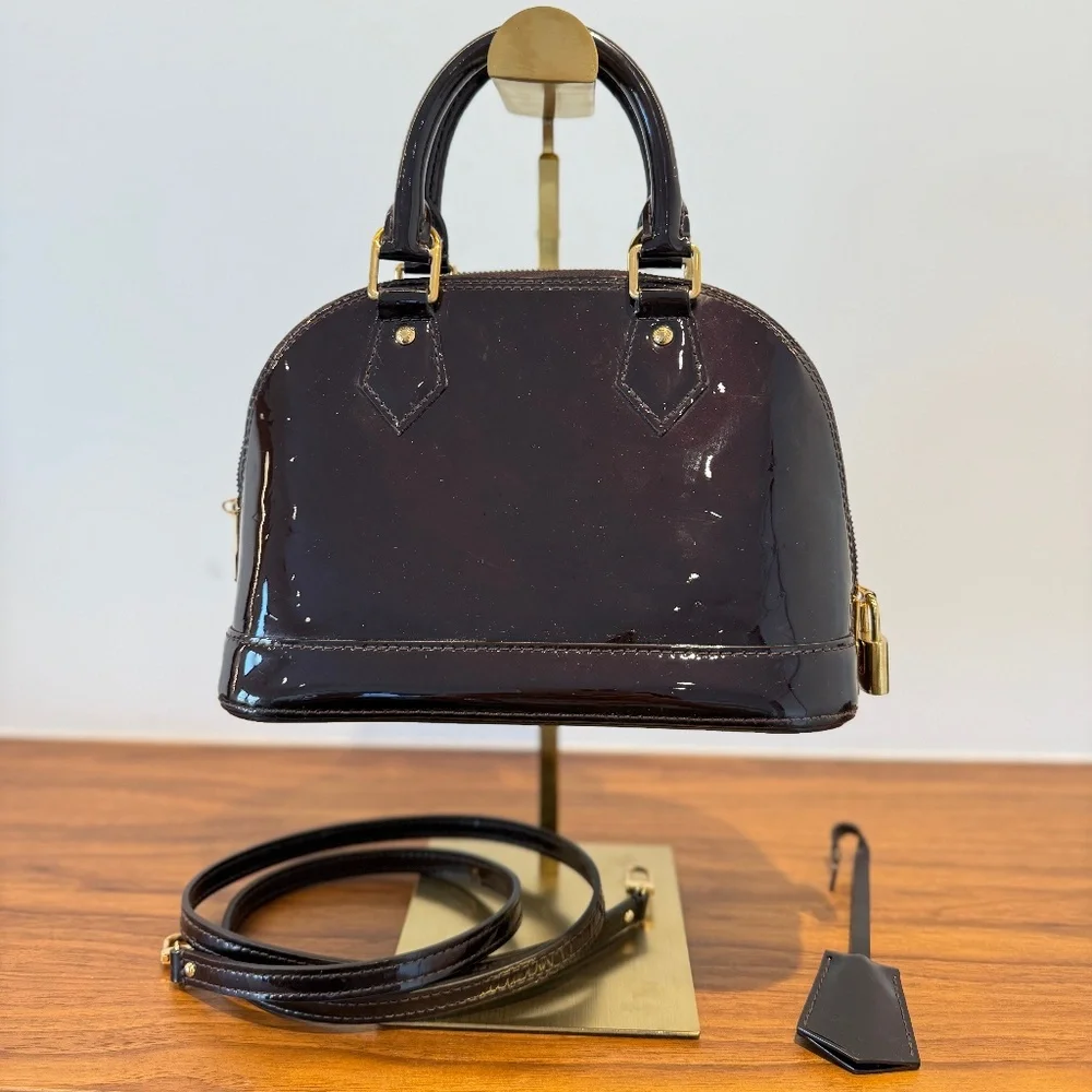 Louis Vuitton Vernis Alma BB In Amarante - Picture 1 of 10